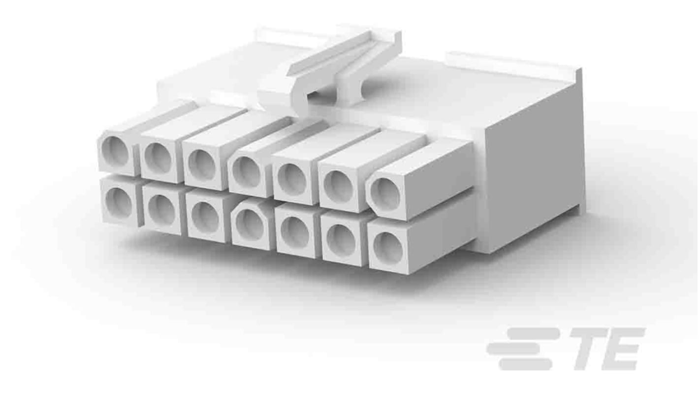 TE Connectivity Mini-Universal MATE-N-LOK Leiterplattensteckverbinder Gehäuse Stecker 4.14mm, 14-polig / 2-reihig,