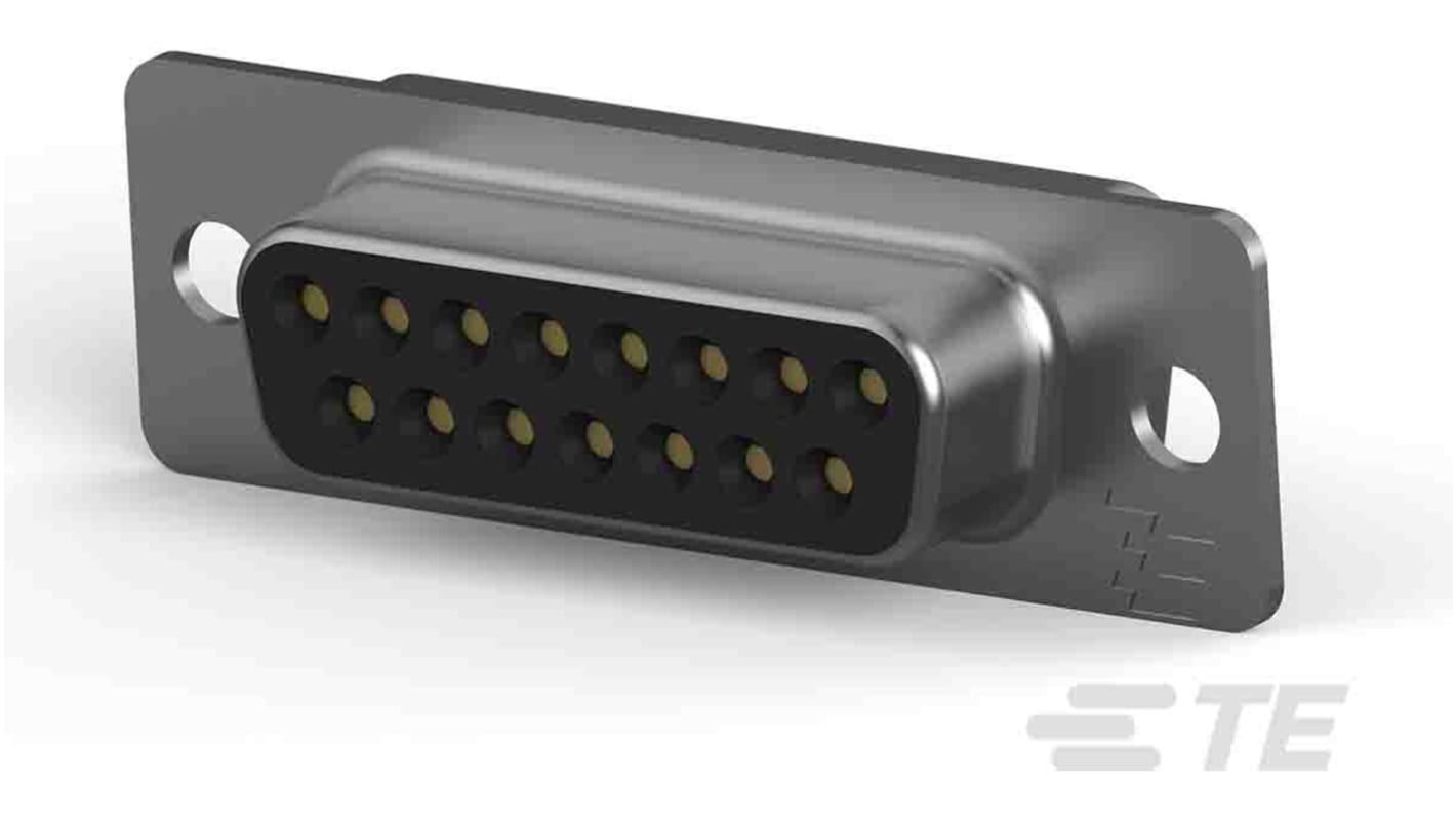 TE Connectivity Amplimite 15 Way Through Hole D-sub Connector Socket, 2.77mm Pitch