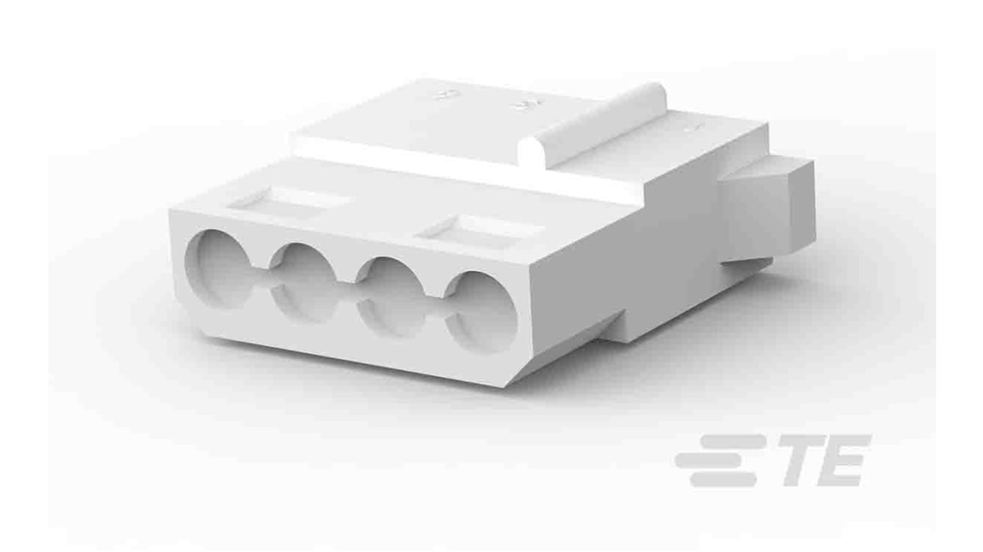 TE Connectivity, Commercial MATE-N-LOK Male PCB Connector Housing, 5.08mm Pitch, 4 Way, 1 Row