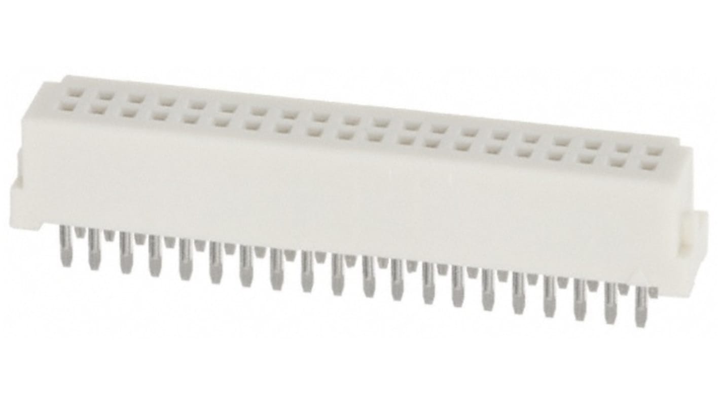 Hirose DF13 Series Straight Through Hole PCB Header, 40 Contact(s), 1.25mm Pitch, 2 Row(s), Shrouded
