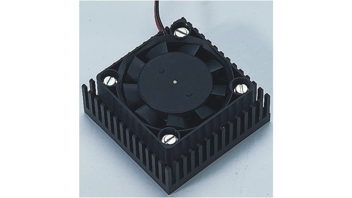 Fischer Elektronik Heatsink, Universal Square Alu with fan, 1.4K/W, 53.34 x 53.34 x 20mm, Conductive Adhesive