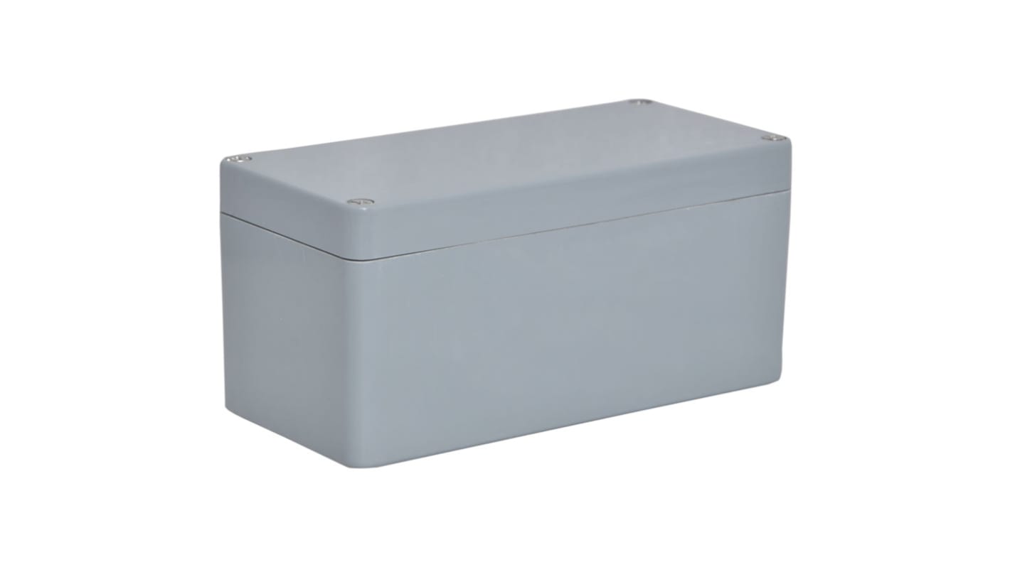 RS PRO Grey Fibreglass Reinforced Polyester General Purpose Enclosure, IP66, Grey Lid, 190 x 75 x 75mm