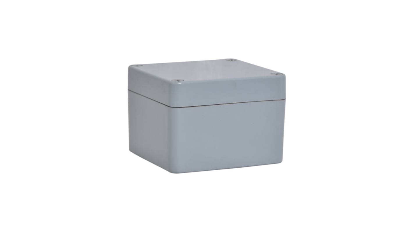 RS PRO Grey Fibreglass Reinforced Polyester Enclosure, IP66, IP67, IP68, Grey Lid, 80 x 75 x 75mm