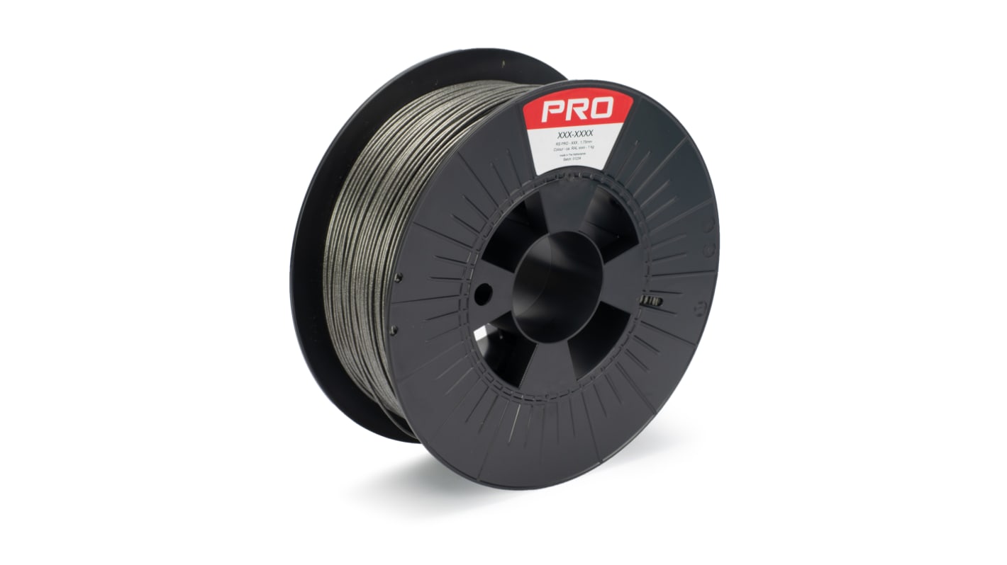 RS PRO Fekete 1.75mm Ø 3D-s nyomtatószál, 1kg CARBON-P