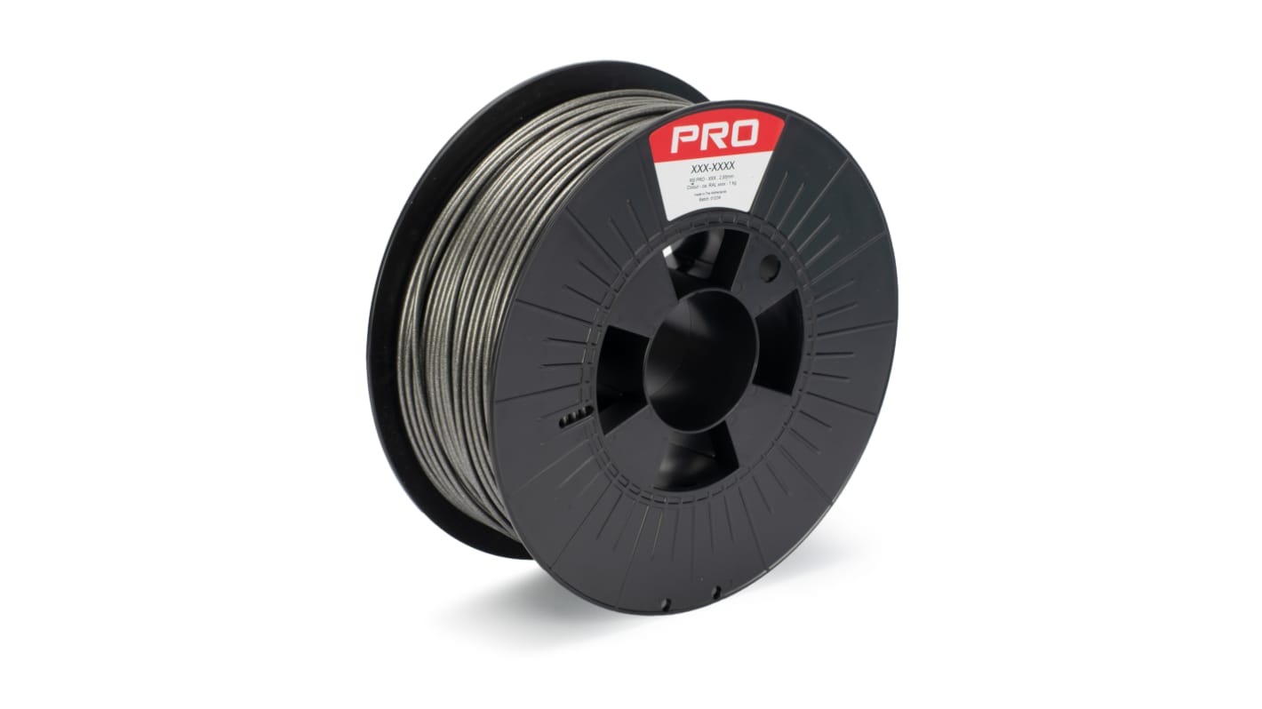 RS PRO 2.85mm Black CARBON-P 3D Printer Filament, 1kg