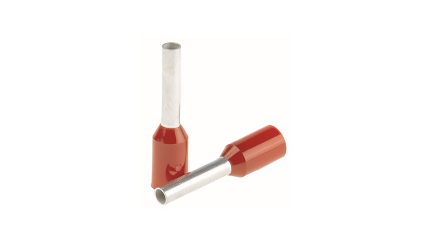 SES Sterling PLIO Aderendhülsen bis 1mm², Stift ø 1.8mm, Rot, PP, 8mm, 14.5mm, Isoliert