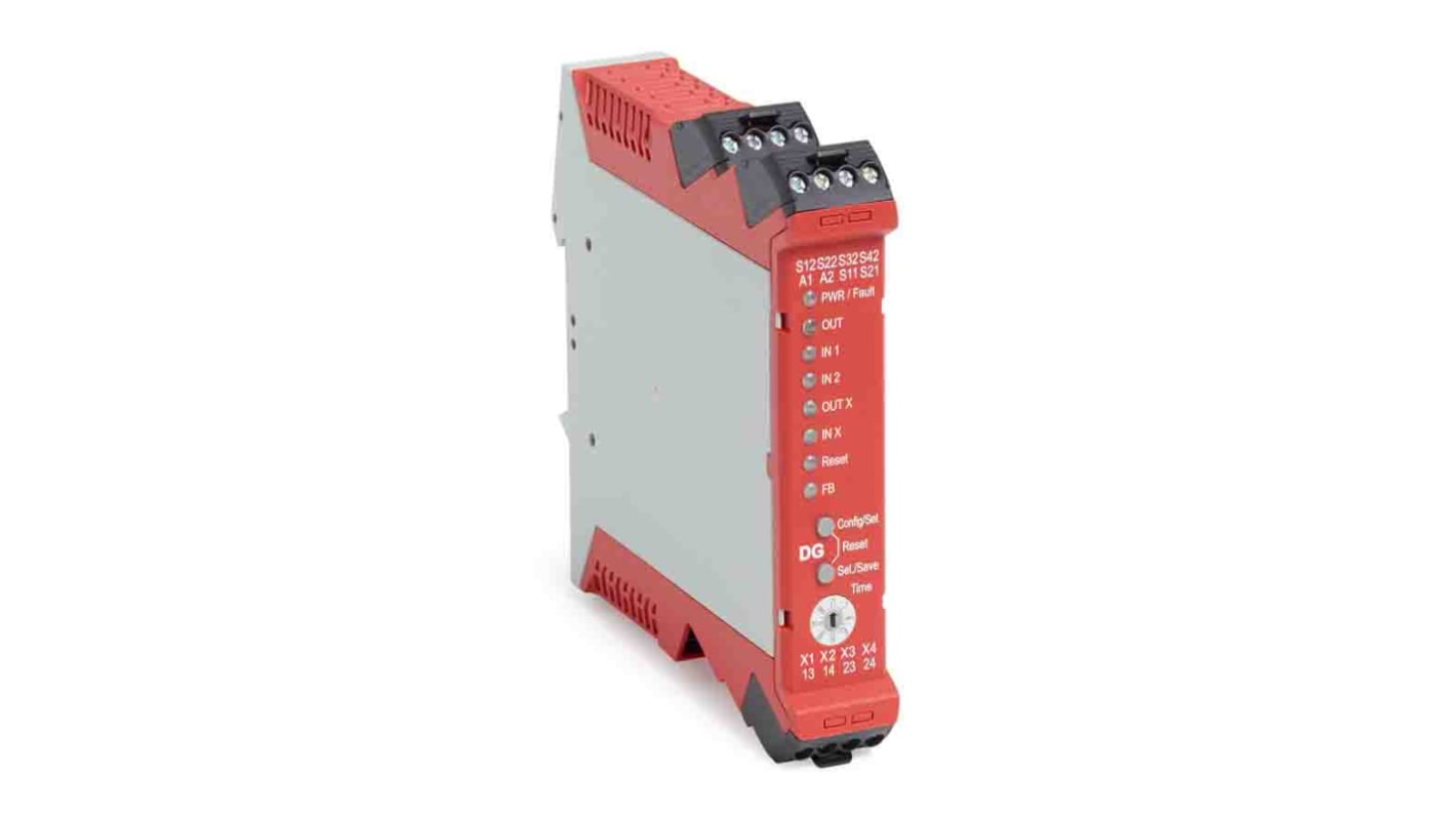 Relé de seguridad Allen Bradley Guardmaster DG 440R / Dual GuardLink de 2 canales, para Retardo Temporal, 24V dc