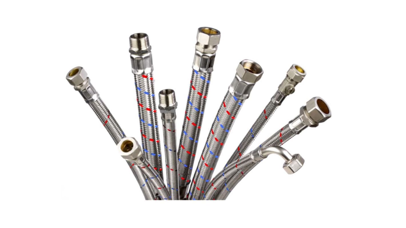 RS PRO Hose Assembly 22mm to 22mm, 15bar, 300mm Long