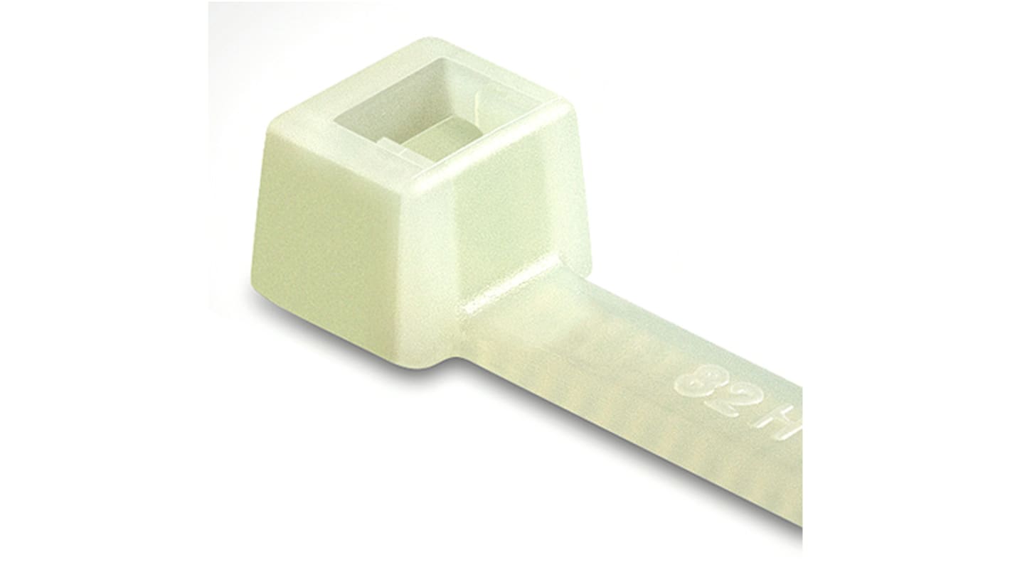 HellermannTyton Cable Tie, 83mm x 2.3 mm, Natural Polyamide 6.6 (PA66), Pk-100