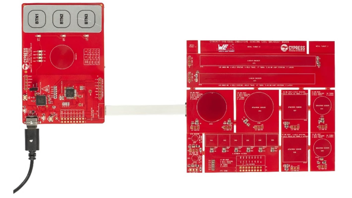 Infineon MagSense Inductive-Sensing Coil Breakout Board Microcontroller Evaluation Kit CY8CKIT-148-COIL