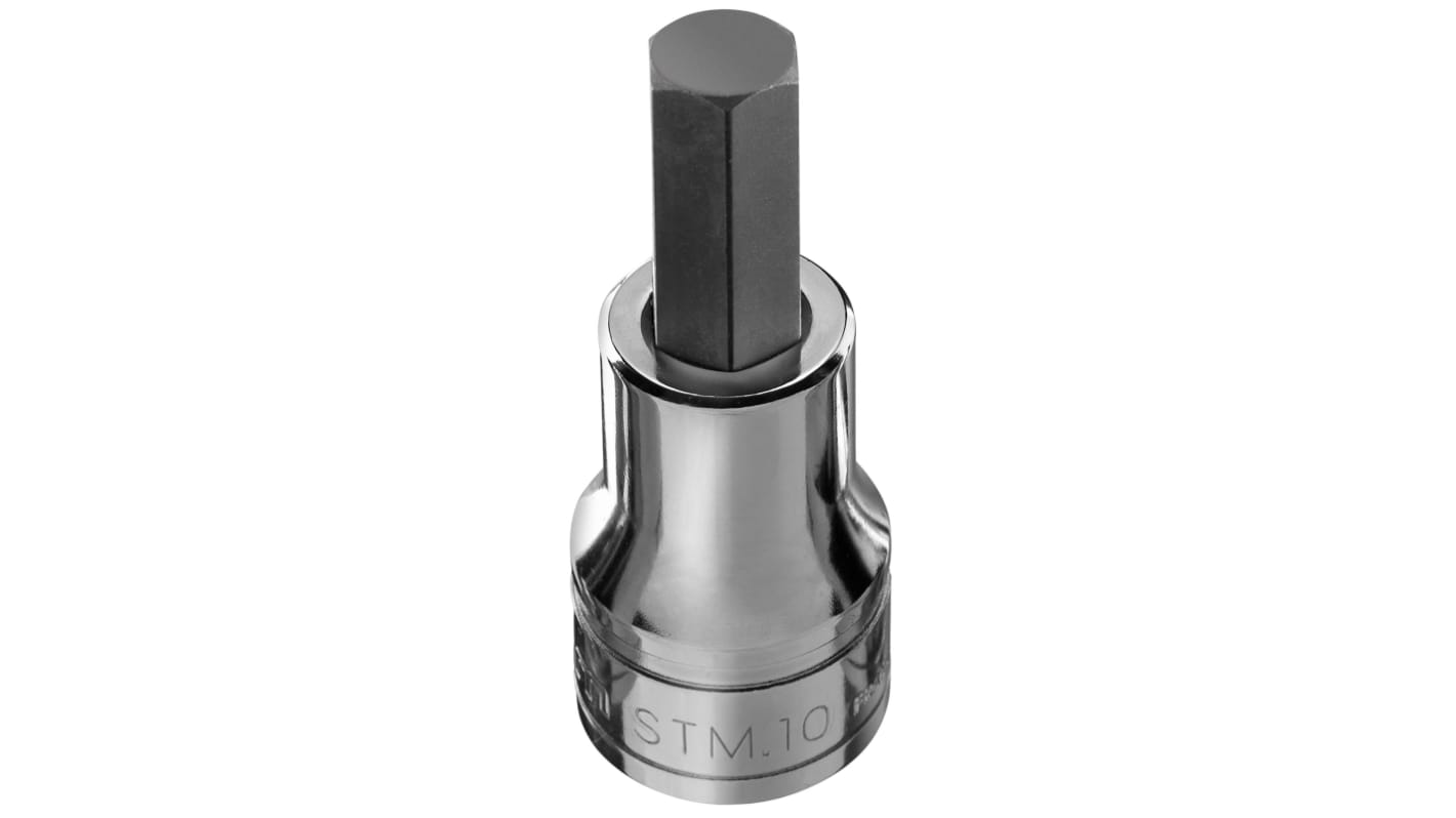 Facom 1/2 in Drive Bit Socket, Hex Bit, 7mm, 60 mm Overall Length