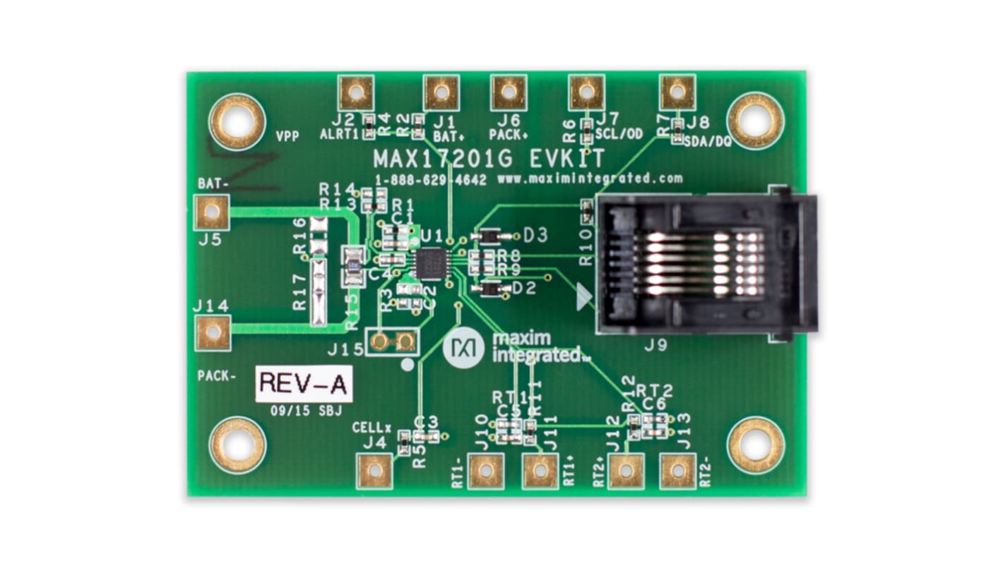 Kit de evaluación Cargador de batería Maxim Integrated MAX17201G Evaluation Kit - MAX17201GEVKIT#