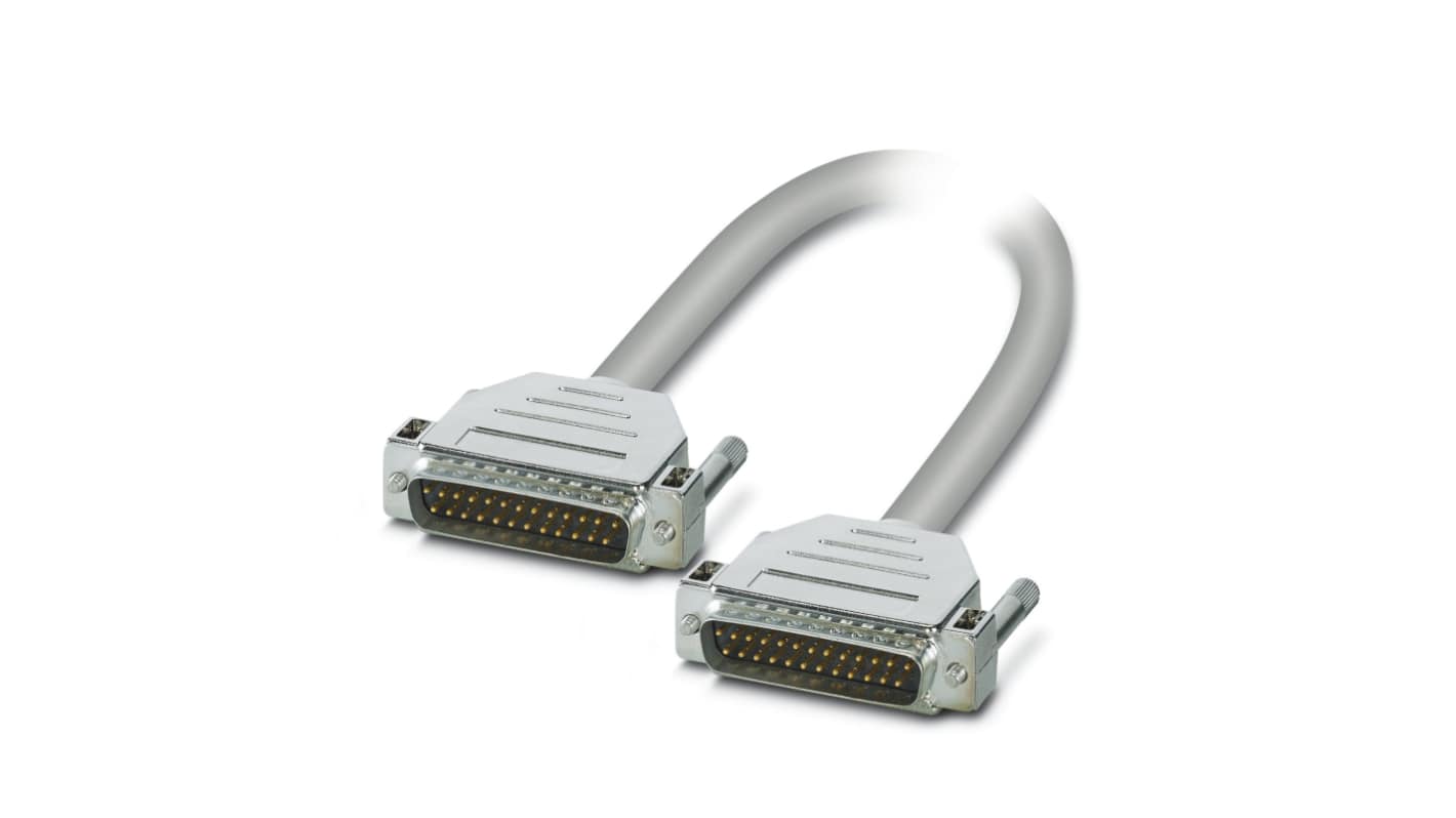 Phoenix Contact Male 25 Pin D-sub to Male 25 Pin D-sub Serial Cable, 1m