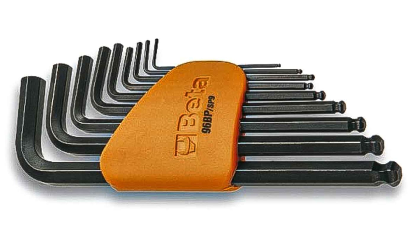 BETA 9 piece L Shape Metric Hex Key Set, 1.5mm