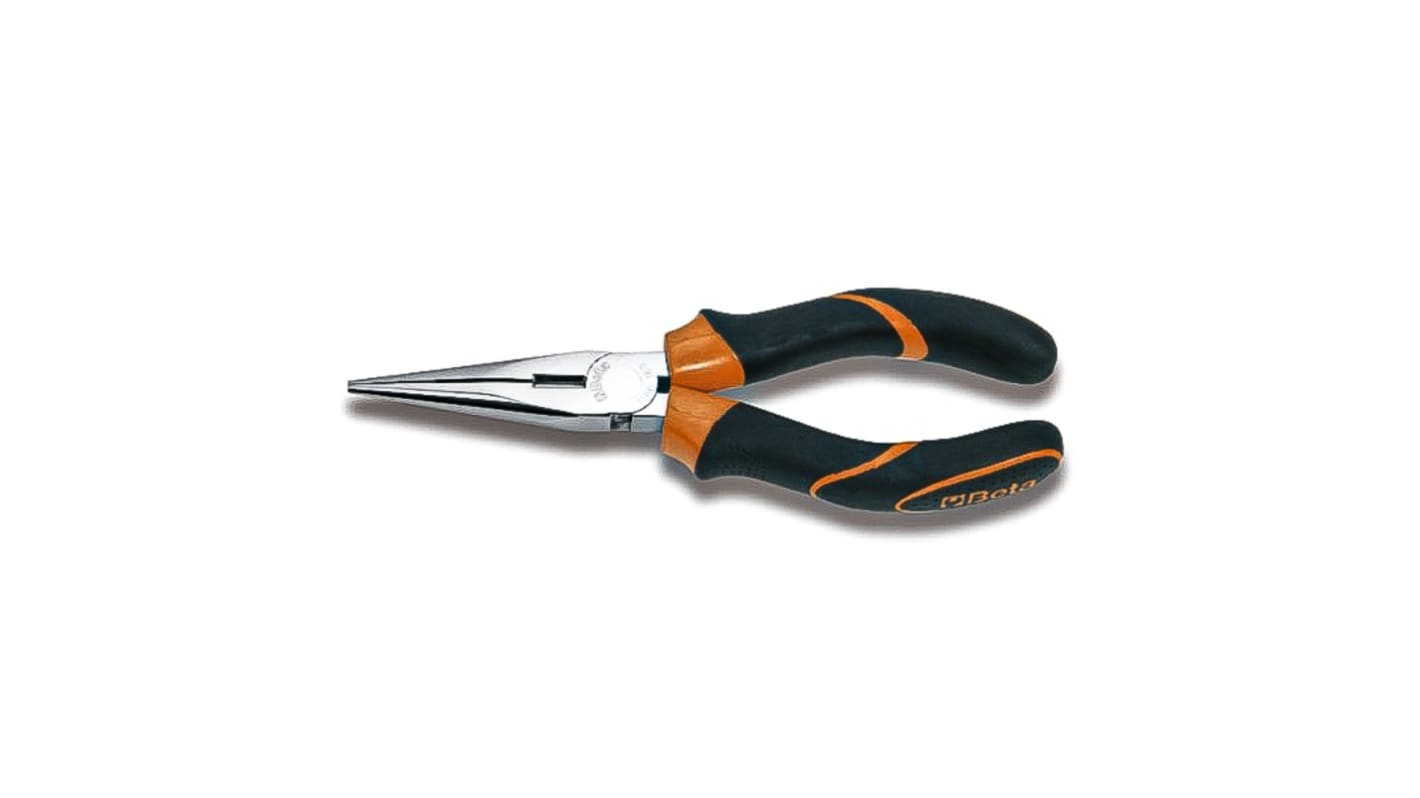 BETA Long Nose Pliers, 160 mm Overall, Straight Tip, 56mm Jaw
