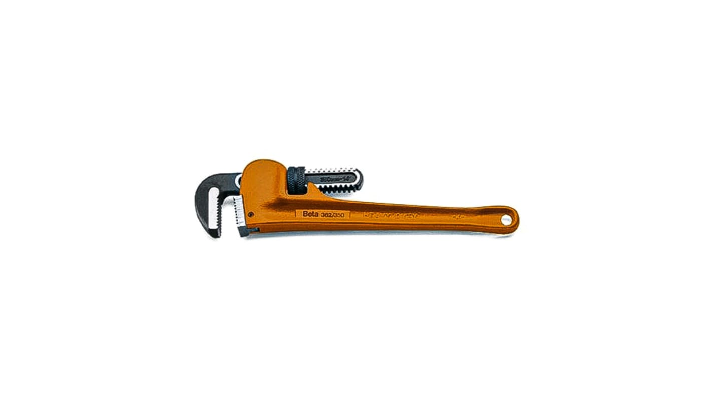 BETA Pipe Wrench, 300.0 mm Overall, 60mm Jaw Capacity, Metal Handle