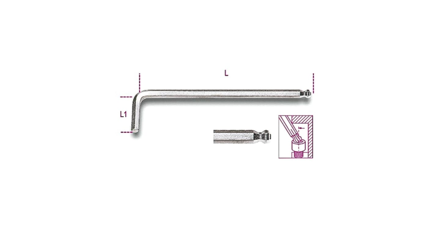 BETA L Shape Metric Hex Key, 4mm