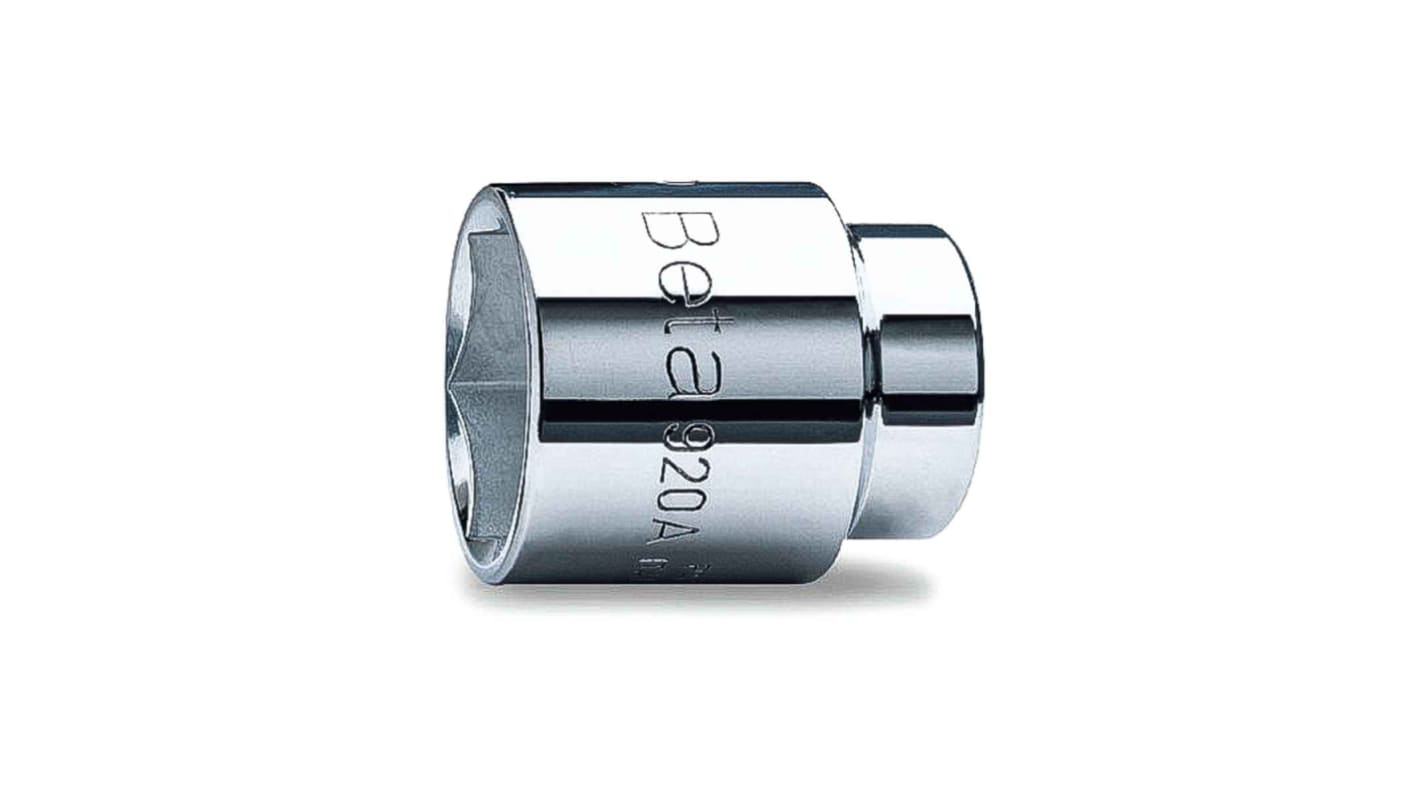 BETA 1/2 in Drive Standard Socket, 6 point, 46 mm Overall Length
