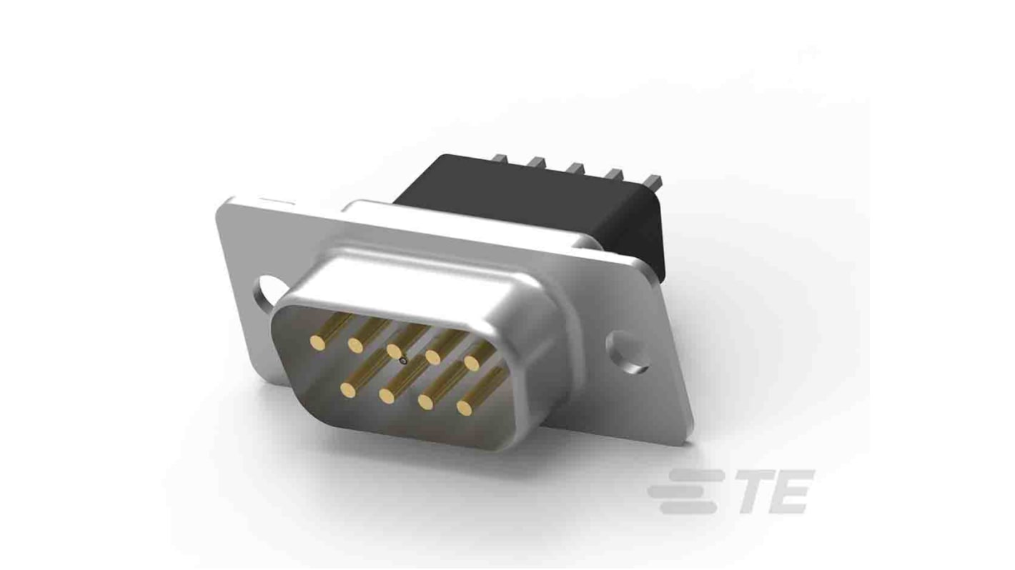 TE Connectivity Amplimite HD-20 9 Way Through Hole D-sub Connector Plug, 2.77mm Pitch