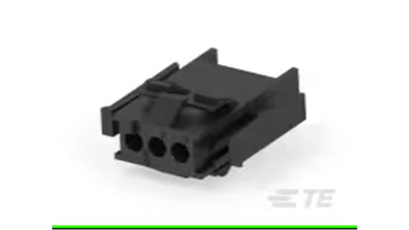 TE Connectivity, AMP CAP Female PCB Connector Housing, 4.2mm Pitch, 3 Way, 1 Row
