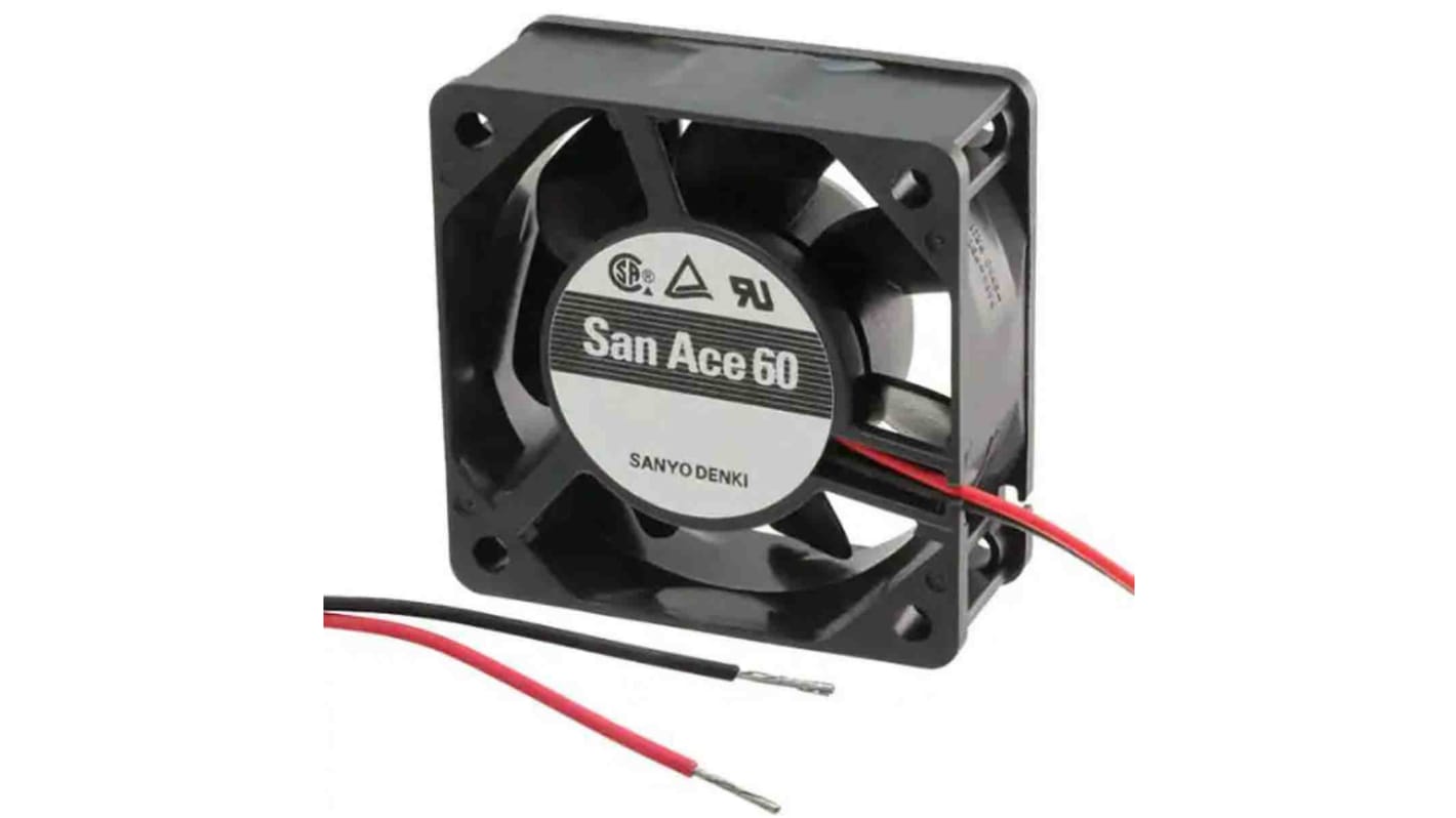 Ventola assiale in c.c. Sanyo Denki 109R, 18.7cfm, 5 V c.c., 60 x 60 x 25mm