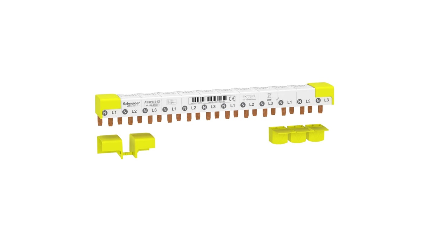 Schneider Electric Acti 9 3 Phase Busbar, 230 → 400V, 18mm Pitch
