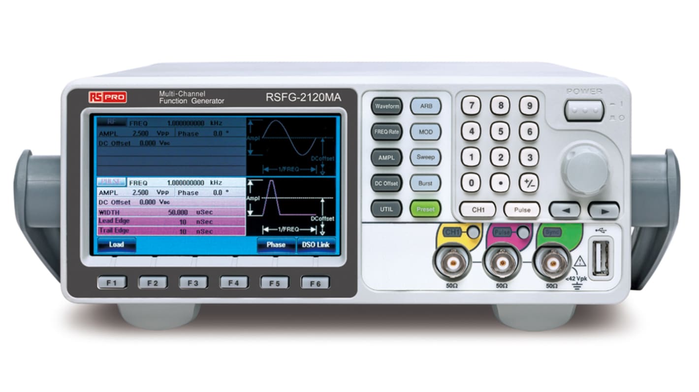 RS PRO RSFG-2120MA Function Generator, 25MHz Max, FM Modulation