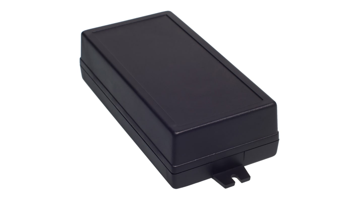 RS PRO Black ABS Enclosure, IP54, Flanged, 169.15 x 74.35 x 39.85mm