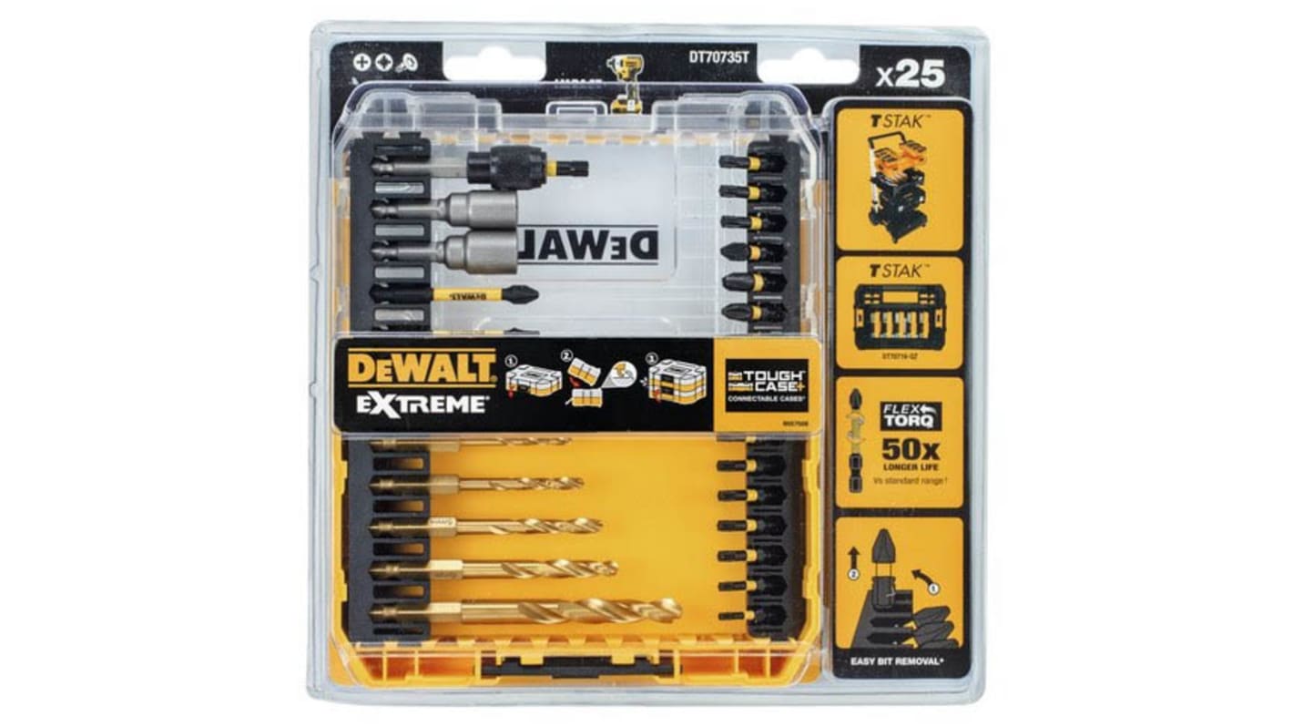 DeWALT ドライバビットセット Phillips; Pozidriv; Torx DT70735T-QZ