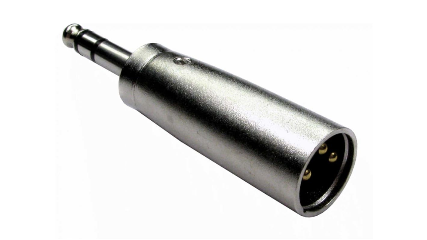 Adaptador AV RS PRO Recto de 1/4 in Estéreo Macho a XLR Macho