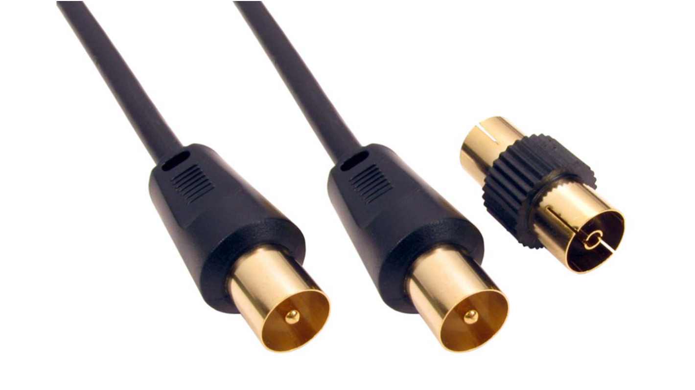 RS PRO Male TV Aerial Connector to Male TV Aerial Connector, 10m, RF Coaxial, Terminated75 Ω