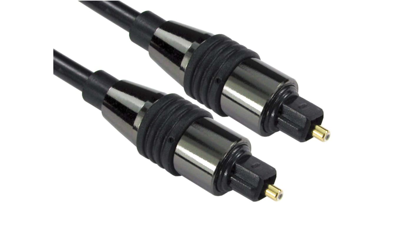 RS PRO Male TOSlink to Male TOSlink Optical Audio Cable, 0.5m