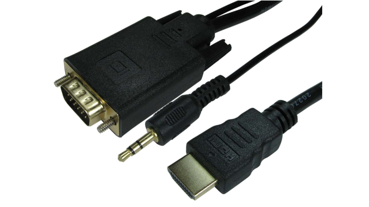 RS PRO, 1m Male HDMI to Male VGA