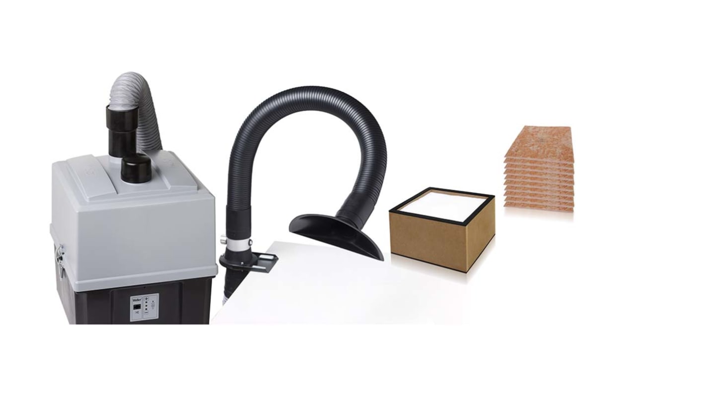 Weller Zero Smog TL Kit 1, 230V Solder Fume Extractor, Welding Fumes, 120W, Type F - Schuko plug, Type G - British 3-pin