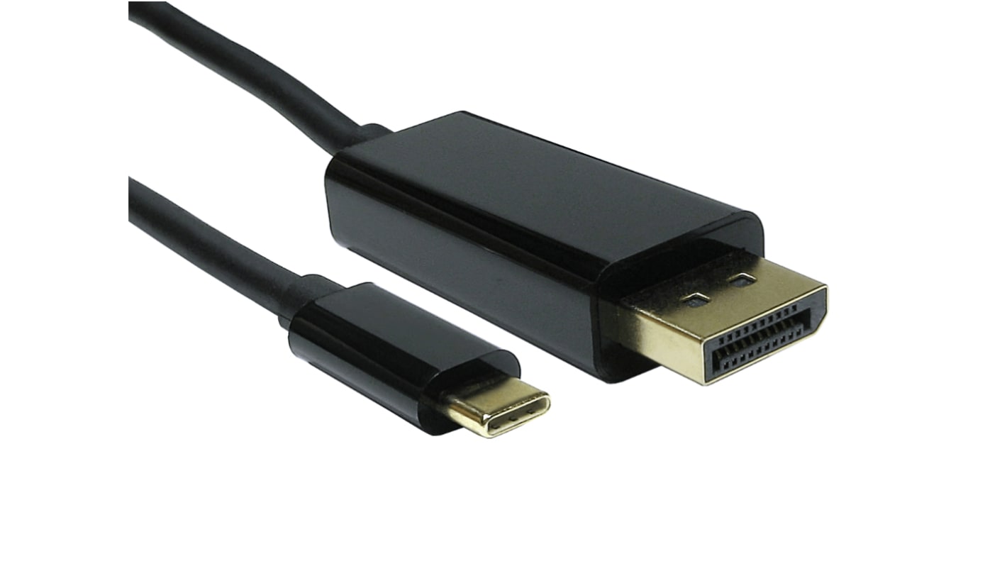 RS PRO Male USB C to Male DisplayPort, PVC Cable, 4K, 5m