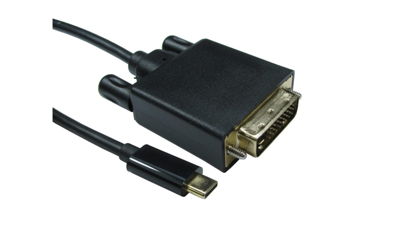 1MTR USB TYPE C M - DVI M BLACK CABLE 4K