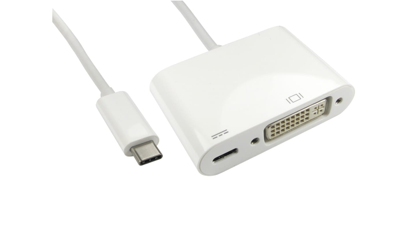Kabel adaptera, 1080p, do wyświetlaczy: 1, USB C, DVI-D