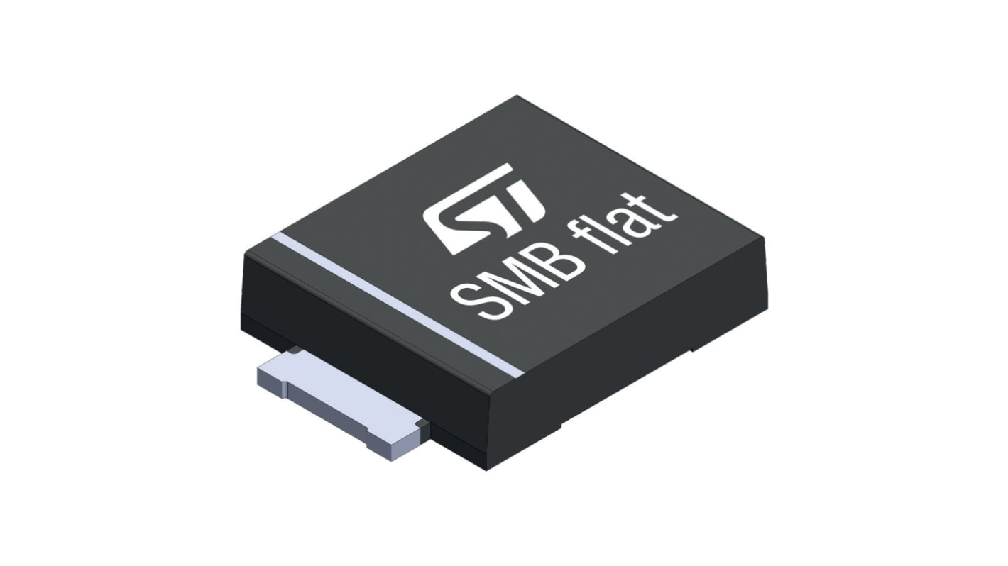 STMicroelectronics TVS-Diode Uni-Directional Einfach 27.2V 14.4V min., 2-Pin, SMD 13V max SMB flach (DO221-AA)