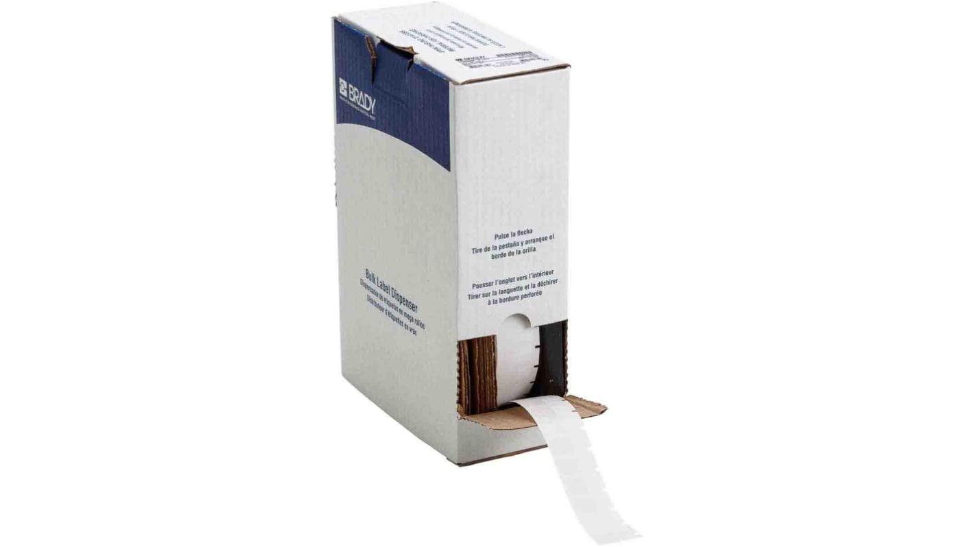 Brady 线缆标签, 白色, 透明底, 12.70 mm宽, 用于BMP71打印机, B-427系列