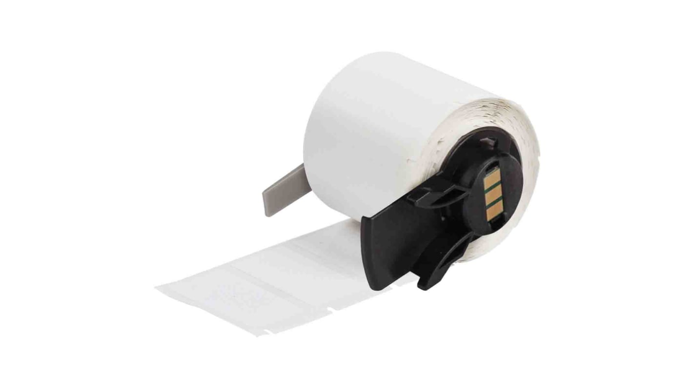 Brady 条码纸, 透明底, 12.70 mm宽 x 12.7mm长标签, 用于M610, M611, M710 (with media adapter), BMP61, BMP71 (with media adapter)打印机,