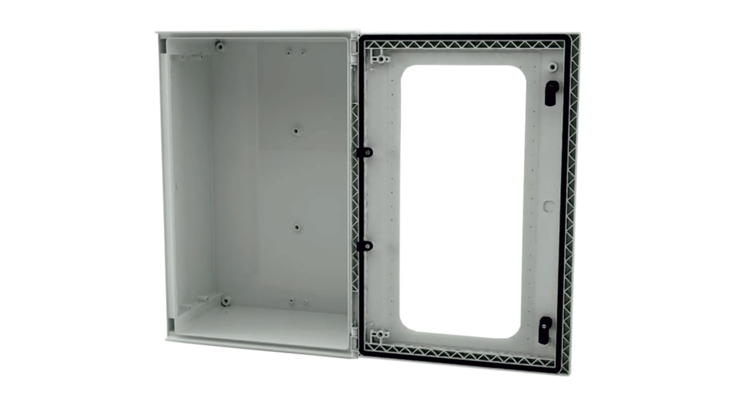 RS PRO Fibreglass Reinforced Polyester Wall Box, IP66, Viewing Window, 500 mm x 400 mm x 200mm