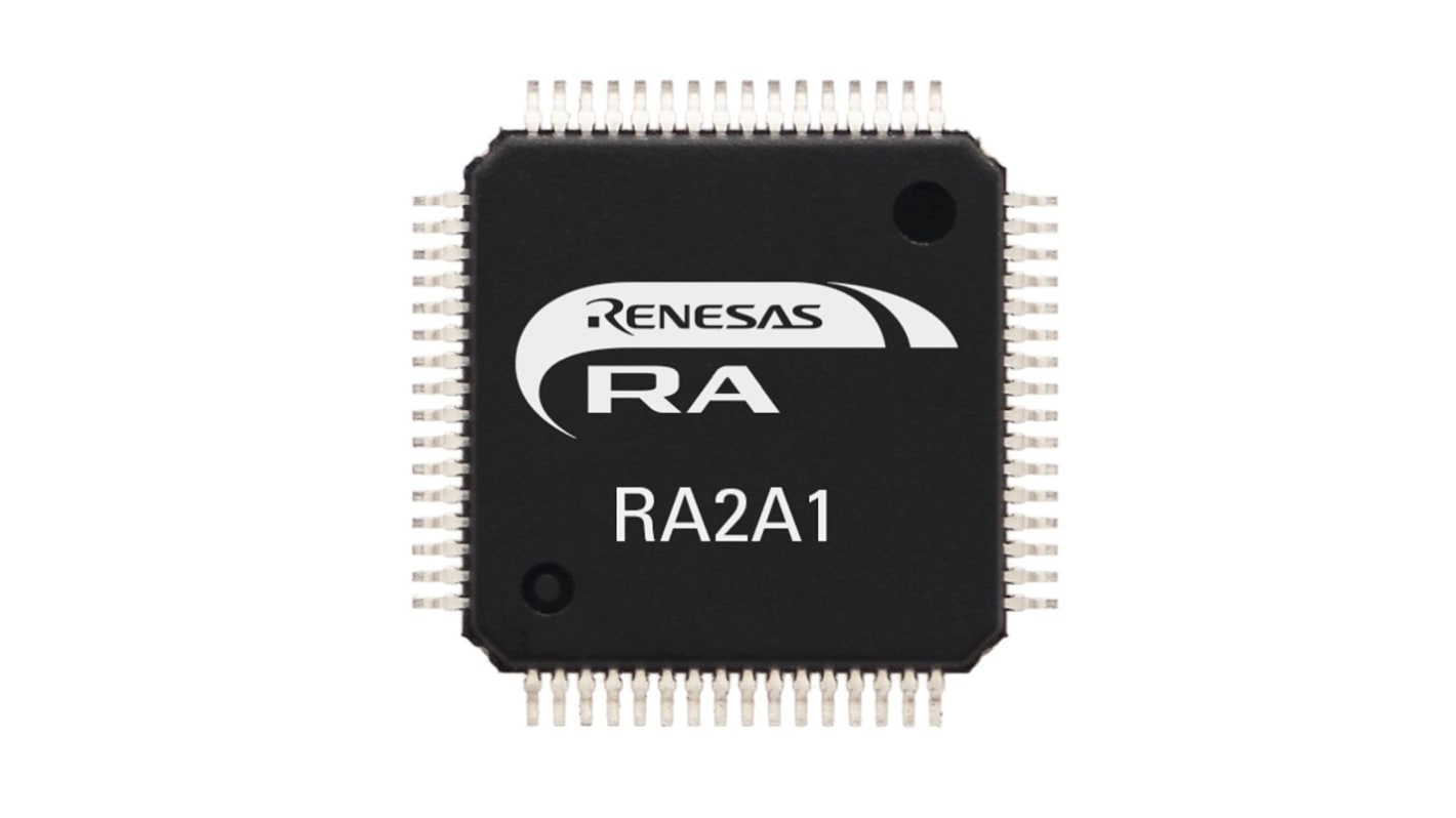 ルネサス エレクトロニクス RA2A1 マイコン, ARM Cortex M23コア, 48MHz, 256 kB, フラッシュ, 32-Pin LQFP