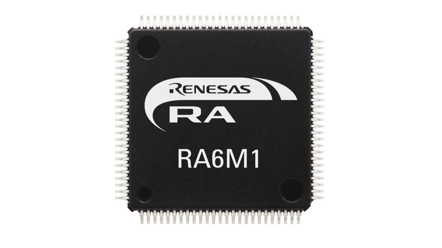 Microcontrôleur, 32bit, 256 Ko RAM, 512 Ko, 120MHz, LQFP 64, série RA6M1