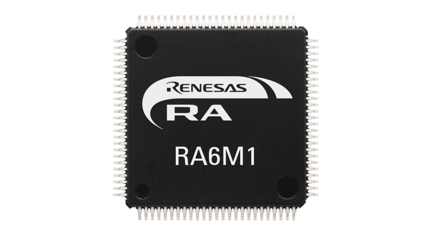 ルネサス エレクトロニクス RA6M1 マイコン, ARM Cortex M4コア, 120MHz, 512 kB, フラッシュ, 64-Pin LQFP