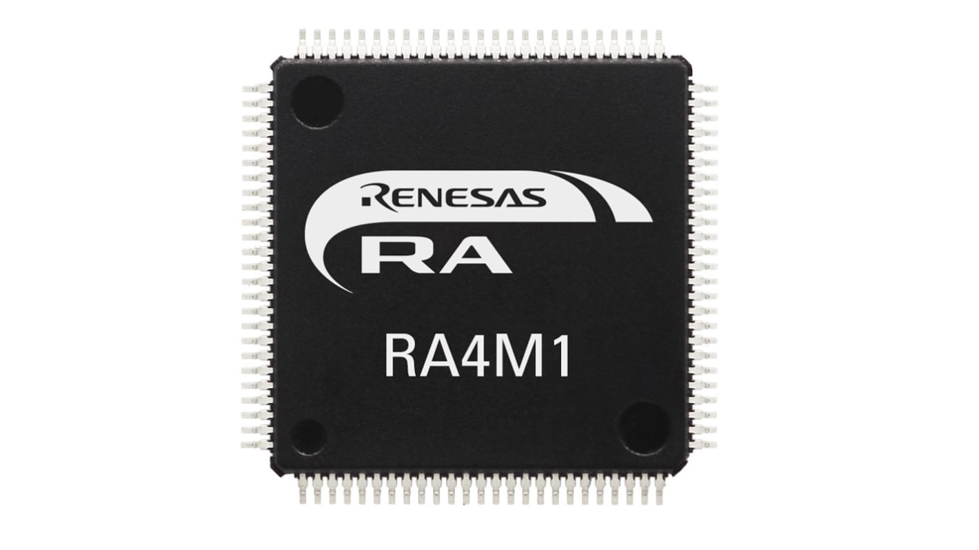 Renesas Electronics RA4M1单片机, ARM Cortex M4内核, 64针, LQFP, 最大48MHz, 256 KB 闪存, 32 kB RAM