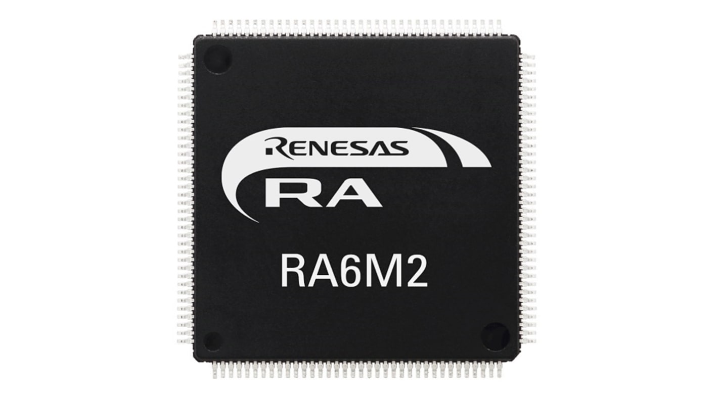 Microcontrôleur, 32bit, 384 Ko RAM, 1024 Ko, 120MHz, LQFP 100, série RA6M2