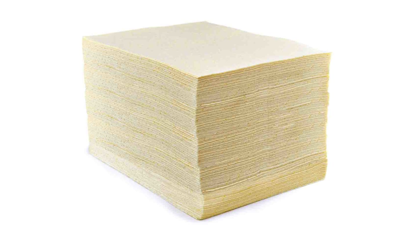 Ecospill Ltd Spill Absorbent Sheet for Chemical Use, 100 L Capacity, 200 per Pack