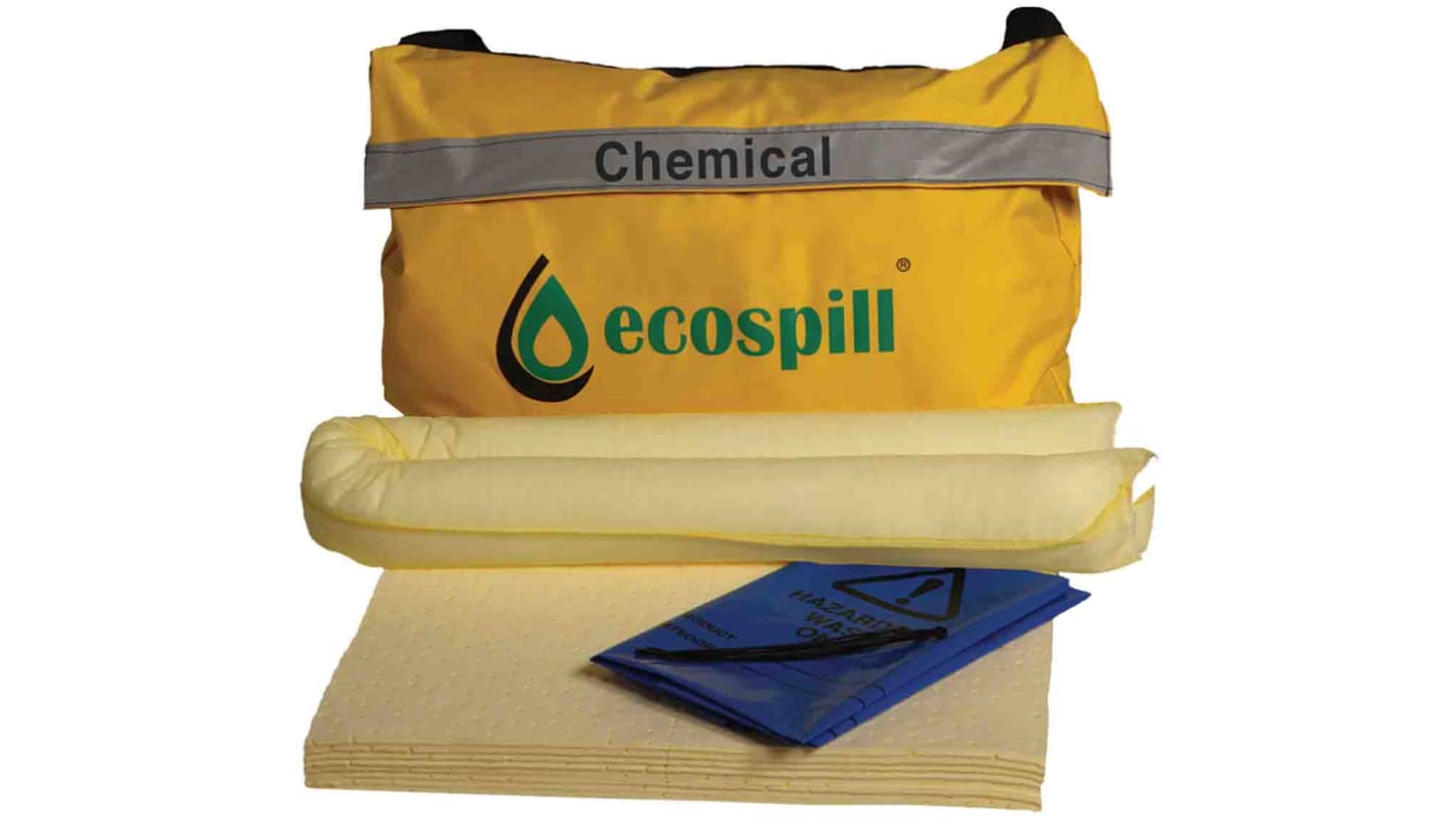 Kit controllo perdite Ecospill Ltd, capacità assorbente 15 L, per Industria chimica