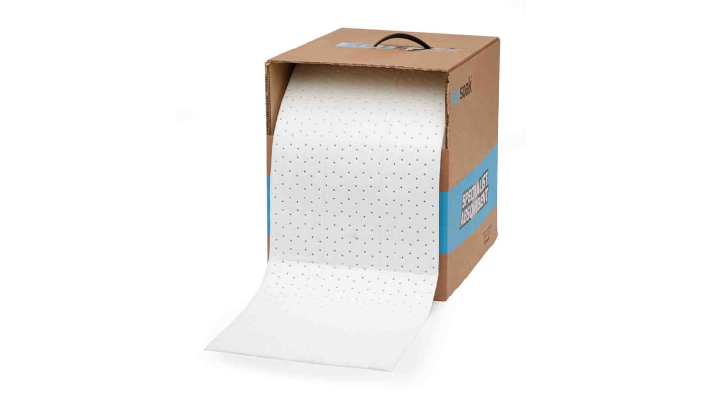 Ecospill Ltd Spill Absorbent Roll for Oil Use, 65 L Capacity, 100 per Pack