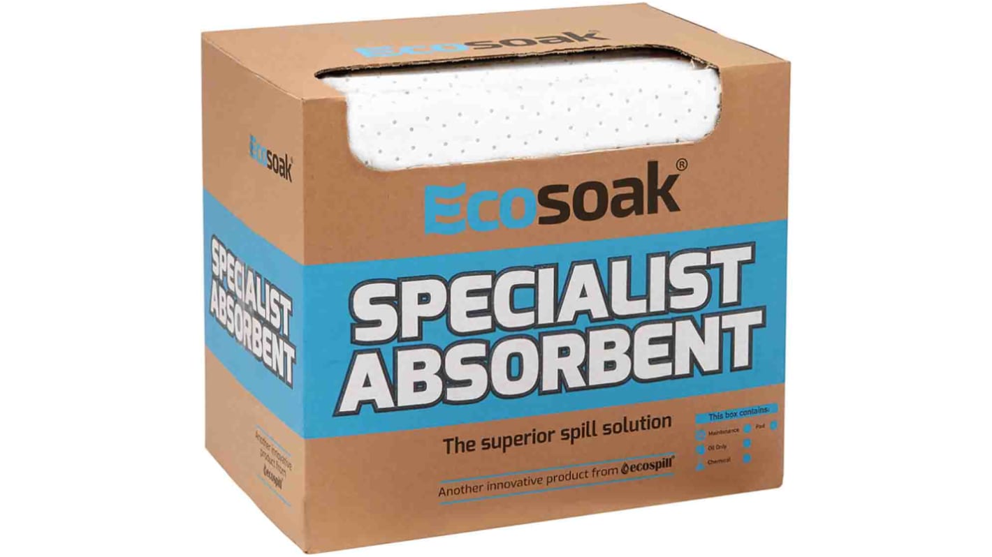 Ecospill Ltd Pad Spill Absorbent for Oil Use, 70 L Capacity, 1 per Pack